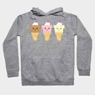 Ice cream cat trio Hoodie